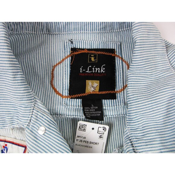 Vintage Classic Blue Denim Jean Jacket Distressed Size Large Trucker NWT - Picture 11 of 13